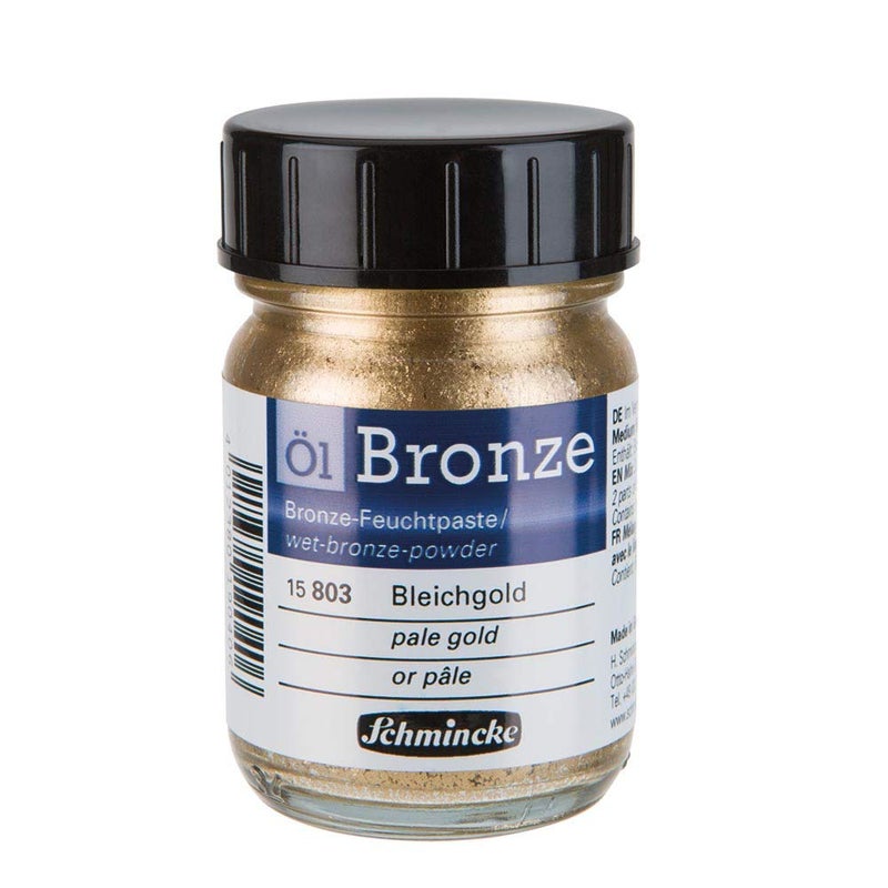 Schmincke - Oil bronze, pale gold, 50 ml, 15 803 024, for iridescent metallic effects on oil paintings, pre-primed surfaces, wood, metal, plaster - Image 3